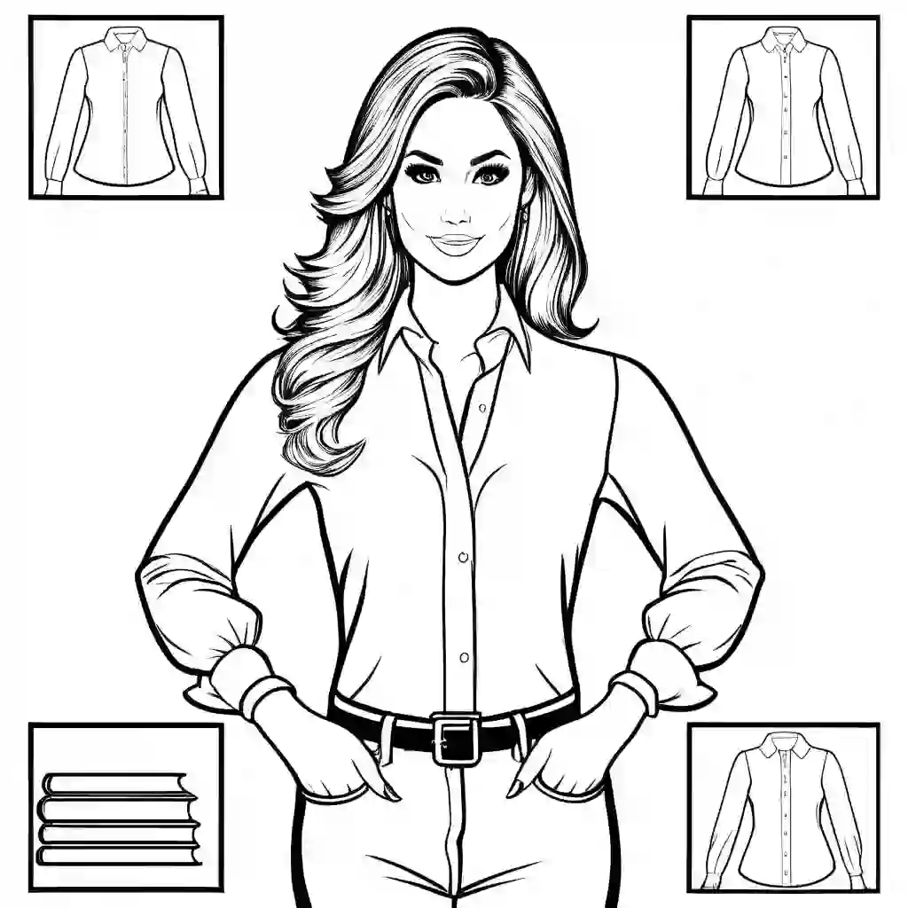 Blouses coloring pages